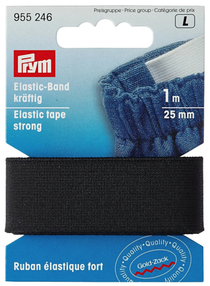 Elastic-Band 25mm, schwarz